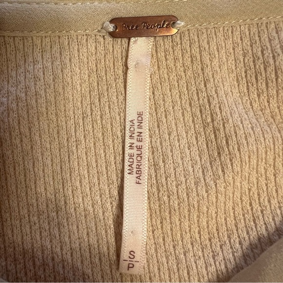 Free People Toni Lace Sheer Embroidered Long Sleeve Top in Oatmeal Sz S - Picture 4 of 16